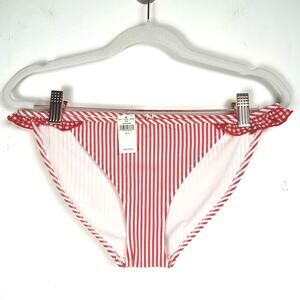 NWT aerie Striped Ruffle Trim Romantic Retro 50s Full Coverage Bikini Bottom